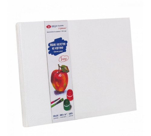 Набор холстов на картоне ЗХК "Я-Художник", 20х30 см, хлопок 100%, 5 штук