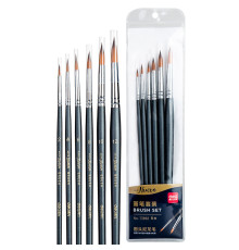 Набор кистей DELI "Arte Nuevo", нейлон 6 штуки в уп.,  №2, 4, 6, 8, 10, 12