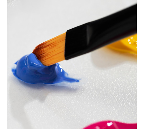 Набор кистей DELI "Finenolo", круглая №2, плоская №6,8, овальная №6,8,10, синтетика, 6 штук в уп.