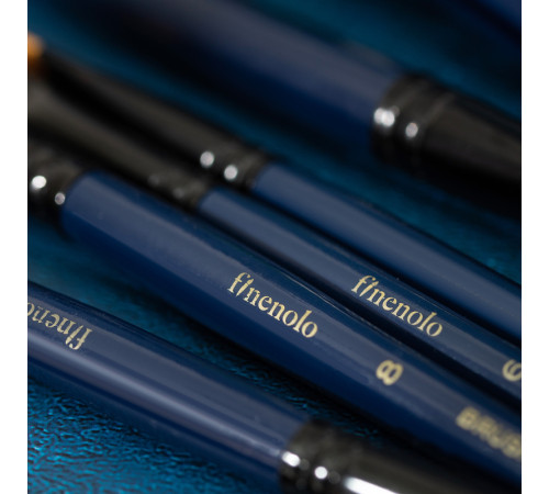 Набор кистей DELI "Finenolo", круглая №2, плоская №6,8, овальная №6,8,10, синтетика, 6 штук в уп.