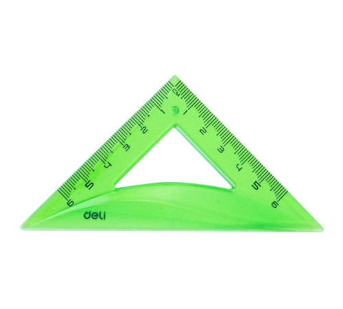 Набор линеек Deli "Pioneer" (треугольник .2 шт, линейка 15 см,транспортир)