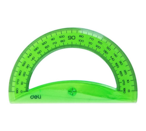 Набор линеек Deli "Pioneer" (треугольник .2 шт, линейка 15 см,транспортир)