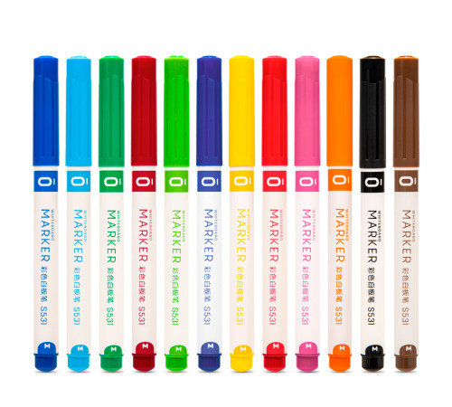 Набор маркеров для доски, DELI "S531", 12 цветов