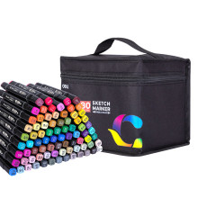 Набор маркеров для скетчинга DELI, двухсторонний 1/7 мм, 40 цветов