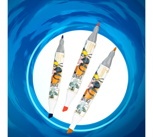 Набор маркеров для скетчинга DELI "Naruto", двухсторонний, 40 цветов