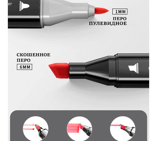 Набор маркеров для скетчинга DELI "Naruto", двухсторонний, 40 цветов