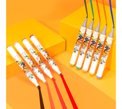 Набор маркеров для скетчинга DELI "Naruto", двухсторонний, 40 цветов