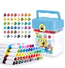 Набор маркеров для скетчинга DELI "SpongeBob", двухсторонний, 48 цветов