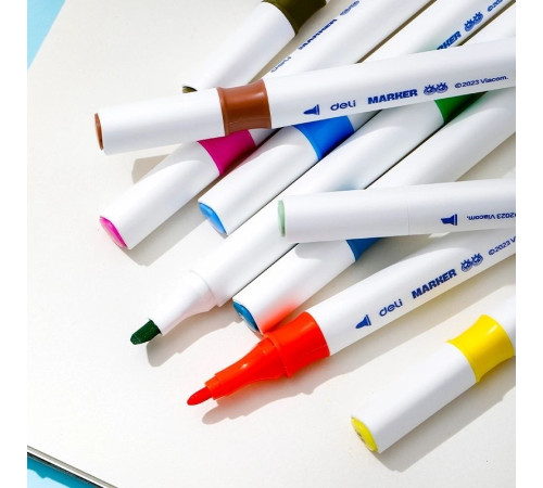 Набор маркеров для скетчинга DELI "SpongeBob", двухсторонний, 48 цветов