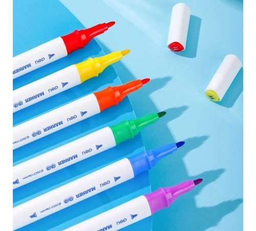 Набор маркеров для скетчинга DELI "SpongeBob", двухсторонний, 48 цветов