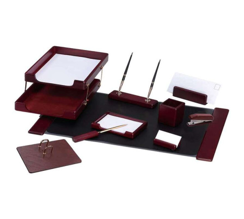 Набор настольный Delucci 10 предметов, красное дерево