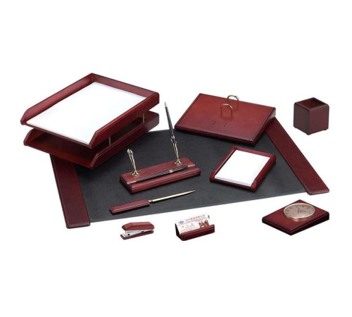 Набор настольный Delucci 10 предметов,  красное дерево