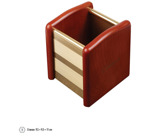 Набор настольный Delucci 6 предметов,  золотой/розовое дерево