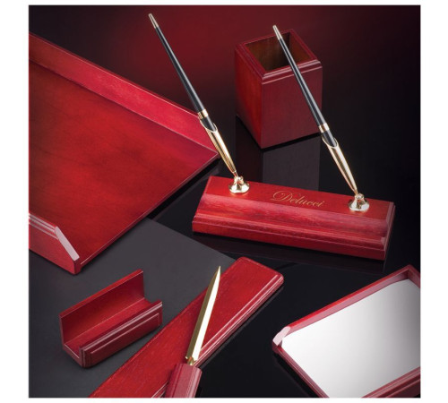 Набор настольный Delucci 7 предметов, красное дерево