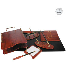 Набор настольный Delucci 7 предметов, розовое дерево