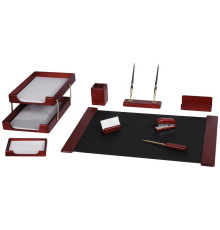 Набор настольный Delucci 9 предметов,  красное дерево