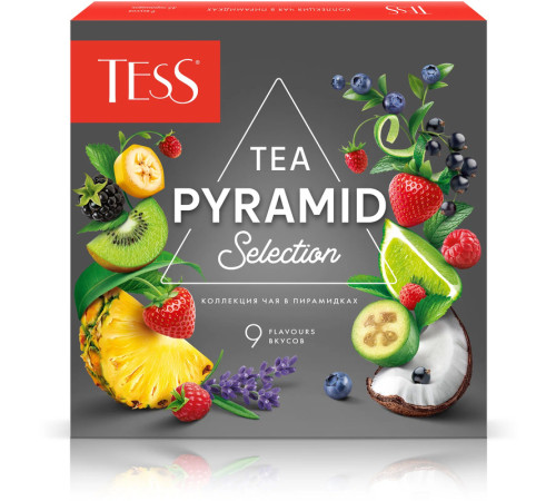 Набор подарочный Tess, 9 сортов по 5 пирамидок