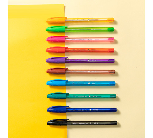 Набор шариковых ручек DELI "Q69" 10 штук, 10 цветов, 0,7 мм, европодвес