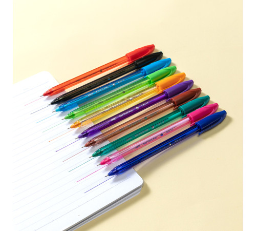 Набор шариковых ручек DELI "Q69" 10 штук, 10 цветов, 0,7 мм, европодвес