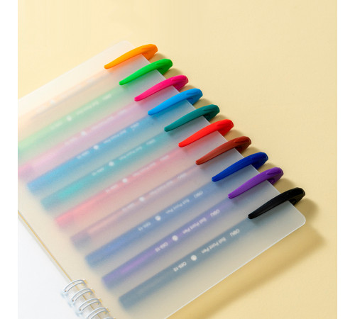 Набор шариковых ручек DELI "Q69" 10 штук, 10 цветов, 0,7 мм, европодвес