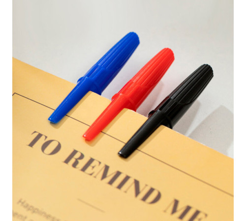 Набор шариковых ручек DELI "Think" Q4, 0,7 мм, 10 шт в еврподвесе, синяя, черная, красная