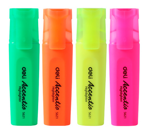 Набор текстовыделителей DELI 1-5 мм, 4 цвета