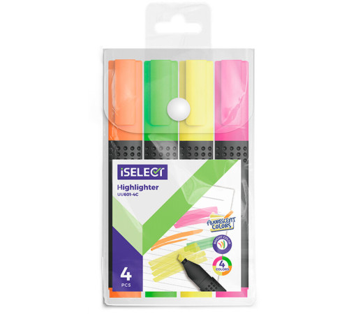 Набор текстовыделителей DELI "i Select" 1-4 мм, 4 цвета
