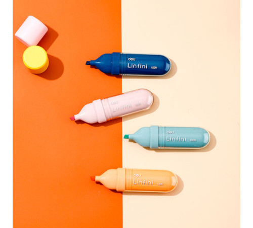 Набор текстовыделителей DELI "Linfini" 1-5 мм, 4 цвета