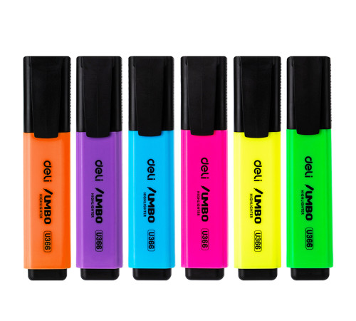 Набор текстовыделителей DELI "U366" 1-5 мм, 6 цветов