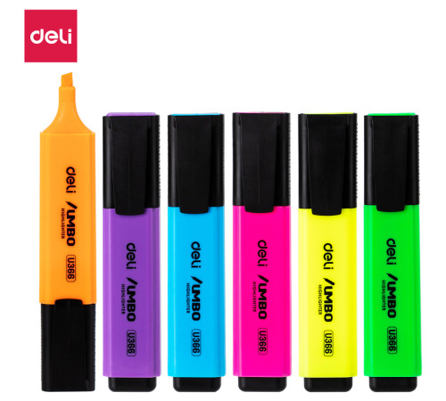 Набор текстовыделителей DELI "U366" 1-5 мм, 6 цветов