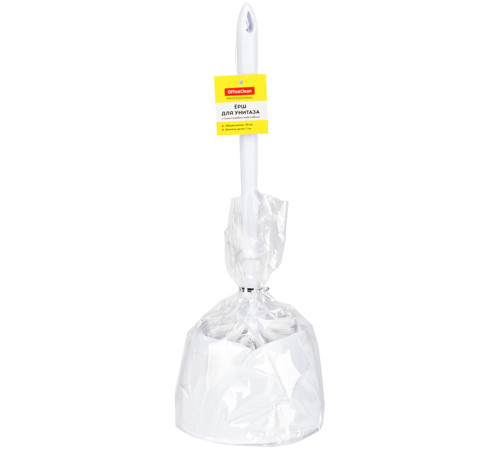 Набор туалетный OfficeClean ерш с подставкой, 34 x 7 см, белый