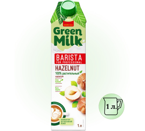 Напиток "Green Milk" на соевой основе, лесной орех, 1л