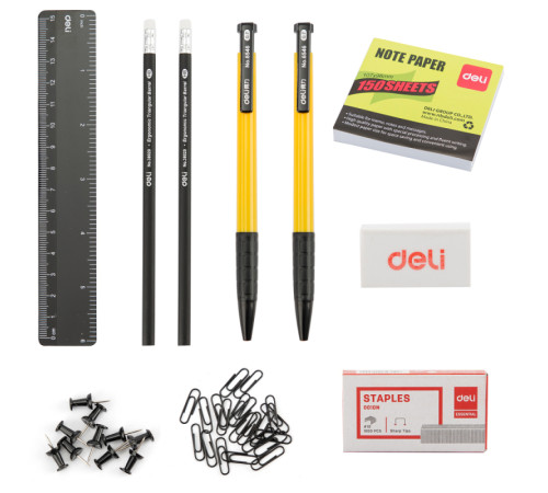 Настольный набор DELI "E38252A", 17 предметов, черный