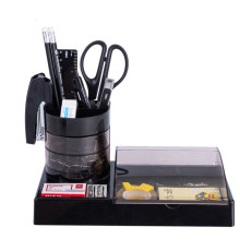 Настольный набор DELI "E38254", 16 предметов, черный