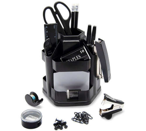 Настольный набор Silwerhof "172022", 17 предметов, вращающийся черный