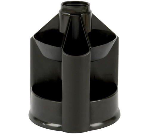 Настольный набор СТАММ "MiniDesk", 13 предметов, вращающийся черный