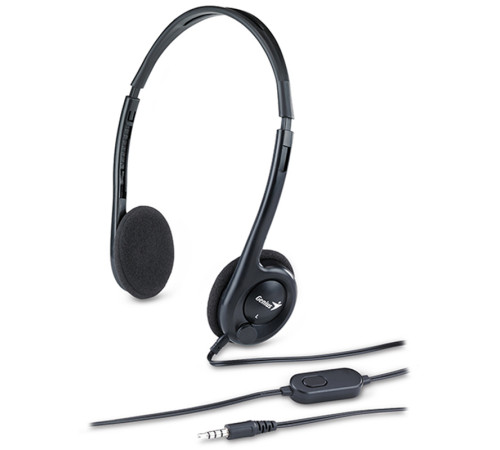 Наушники Genius HS-M200C,SINGLE с микрофоном, черные