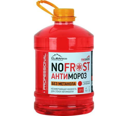 Незамерзающая жидкость Cleanco "NOFROST PINKSAKURA" для стекол автомобиля, -20°C, 3л