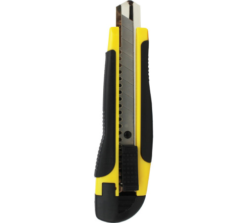 Нож канцелярский BASY, 18 мм, усиленный, прорезиненная ручка