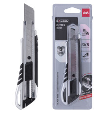 Нож канцелярский DELI, 18 мм, усиленный, металлический корпус