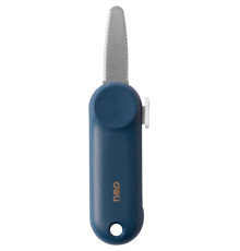 Нож-мини канцелярский DELI "Linfini", 85х31х16 мм, синий