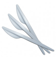 Нож пластиковый, 165 мм одноразовый, 100  штук в упаковке, белый