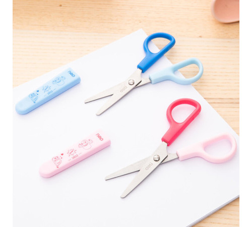 Ножницы DELI "Bumpees" D60200, 120 мм, пластиковые ручки, цвет ассорти