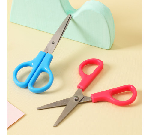 Ножницы DELI "i Select" 121 мм, пластиковые ручки, европодвес, цвет ассорти