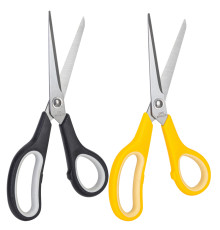 Ножницы DELI "Soft-touch", 195 мм, прорезиненные ручки, ассорти 