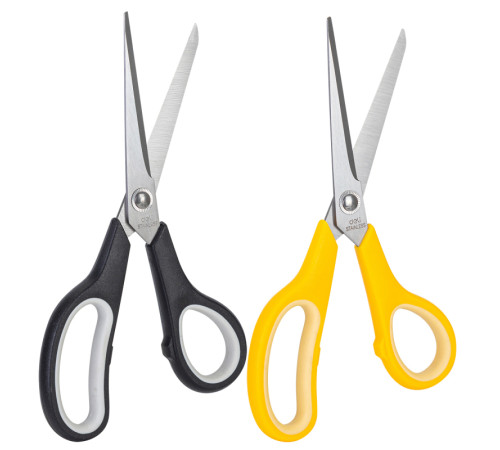 Ножницы DELI "Soft-touch", 195 мм, прорезиненные ручки, ассорти 