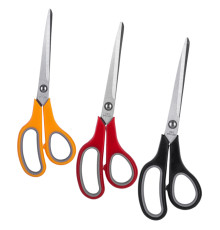 Ножницы DELI "Soft-touch", 230 мм, прорезиненные ручки, ассорти