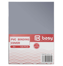 Обложка для переплета BASY, А4, пластик, 150 мкм, прозрачная