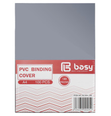 Обложка для переплета BASY, А4, пластик, 180 мкм, прозрачная