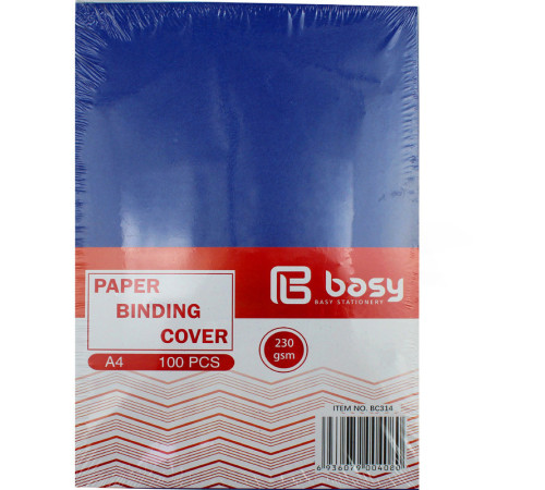 Обложка для переплета BASY "Z0041", А4 картон под кожу, 230 гр, синяя
